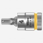 Wera 8740 A HF Zyklop 003333 1/4" Drive Hexagon Bit Socket With Holding Function – 4mm