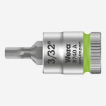 Wera 8740 A Zyklop 003381 1/4" Drive Hexagon Bit Socket – 3/32" AF