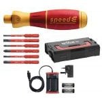 Wiha 42266 10 Piece SpeedE VDE Electric Screwdriver & Bits Set 1