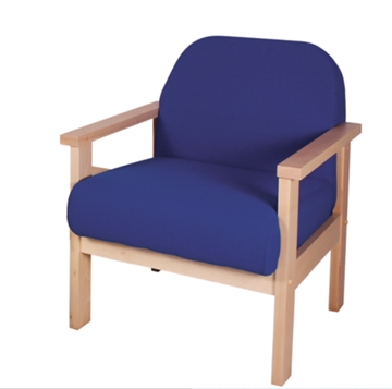 Deluxe Wooden Low Easy Armchair