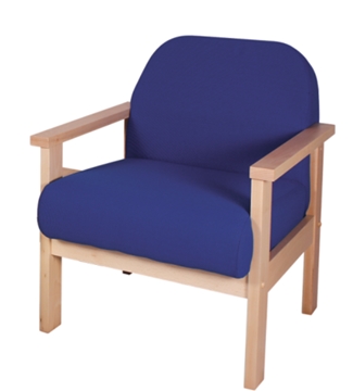 Deluxe Wooden Low Easy Armchair