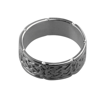Platinum 6mm celtic Wedding Ring Sizes H-Q