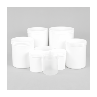 Wide Mouth Screw Top Plastic Jar / Pot (Natural or White)