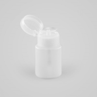 100ml Round Natural PP Nail Pump Bottle Complete with 33mm Wadded Pump