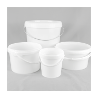 Round White Plastic Buckets/Pails