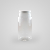 1 Litre Tall Clear Screw Top Plastic Jar - 70mm NECK