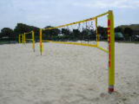 FUNTEC -Pro Beach Competition Volleyball Posts and socket bundle (Switch multisport option)