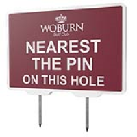 Nearest the Pin Tee Sign