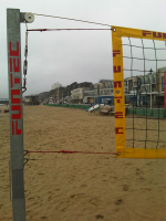 FUNTEC Beach Basic Volleyball Post and Socket Bundle   (Non Switch Type)