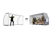 Portable football shelter/dug out with net 12ftx6ft [3.66mx1.83m]
