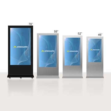 Free Standing Digital Advertisement Display With Built In Media Player