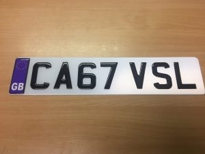 3D Number Plate Letters Suppliers UK