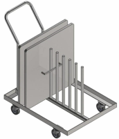 Stainless Eurobin Lid Trolley