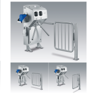 Stainless Entry Control Turnstile Gate with Barrier and Hand Sanitiser