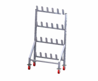 Stainless Mobile Shoe Rack