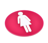 3D Acrylic Female Toilet Sign