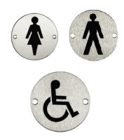 Stainless Toilet Signs