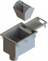 Stainless End Bottom Drain Outlet with Hinged Trap