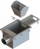 Stainless Diamond End Side Drain Outlet