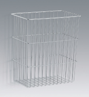 Stainless Wall Mounted Wire Mesh Wastepaper Basket & Bracket - Various Sizes