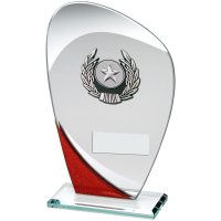Budget Glass Award with Red Trim -  3 sizes