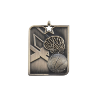 Centurion Star Die Cast Basketball 3D Medal