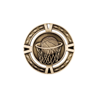 Die Cast V-Tech Basketball Medal - Gold,Silver,Bronze -  60mm