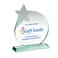 Glass Frosted Star Award - 3 Sizes