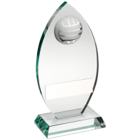 Glass Netball Award with 3D Ball - 3 sizes