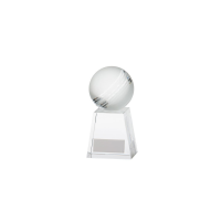 Voyager Cricket Ball Glass Trophy - 125mm
