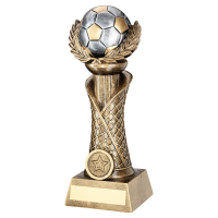 Suppliers Of 2 Tone Football Ball Tower Trophy - 4 sizes In Hertfordshire
