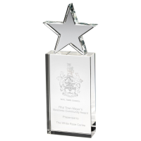 Suppliers Of Clear Glass Star Award - 3 sizes In Hertfordshire