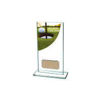 Suppliers Of Colour Curve Glass Golf Award - 5 sizes In Hertfordshire