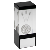 Suppliers Of Darts Hologram Glass Block Award - 3 sizes In Hertfordshire