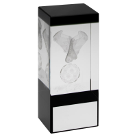 Suppliers Of Football Hologram Glass Block Award - 3 sizes In Hertfordshire