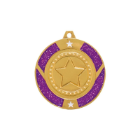 Suppliers Of Purple Glitter Star Medals - Gold/Silver/Bronze In Hertfordshire