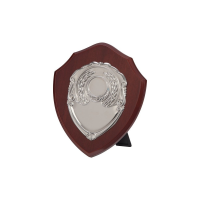 Suppliers Of Small Wooden Shield - Mahogany - 4 Sizes In Hertfordshire