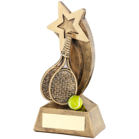Suppliers Of Star Tennis Racket/Ball Trophy - 2 sizes In Hertfordshire