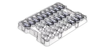 Eco-Friendly Vacuum Formed Transit Trays For CNC Machined Components