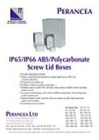 IP65/IP66 ABS/Polycarbonate Screw Lid Boxes
