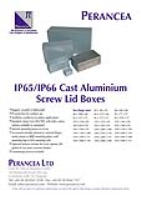 IP65/IP66 Cast Aluminium Screw Lid Boxes