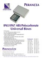 IP65/67 ABS/Polycarbonate Universal Boxes

