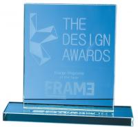 15cm X 12.5cm Jade Glass Rectangle Award E113501