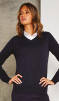 Kustom Kit Ladies Arundel Cotton Acrylic V Neck Sweater E1112101