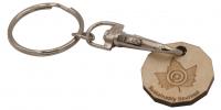 Wooden Trolley Coin Key Ring E1116006