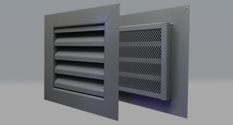 Mild Steel Surface Mounted Louvre System