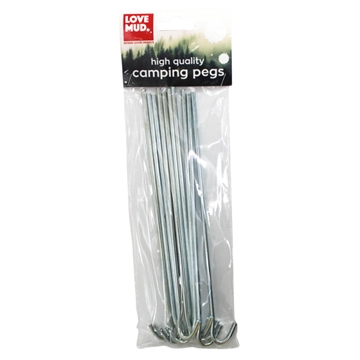 10pc Galv Steel Tent Pegs