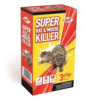 Super Rat & Mouse Killer 75g 3 X 25g