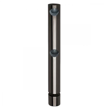 Double End Post for Glass - Anthracite Black - 10mm Bar Rail