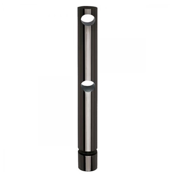 Double Mid Post for Glass - Anthracite Black - 10mm Bar Rail